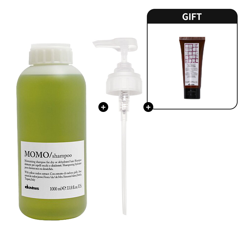 다비네스 모모 샴푸 1000ml + 리플럼핑 컨디셔너 60ml 증정