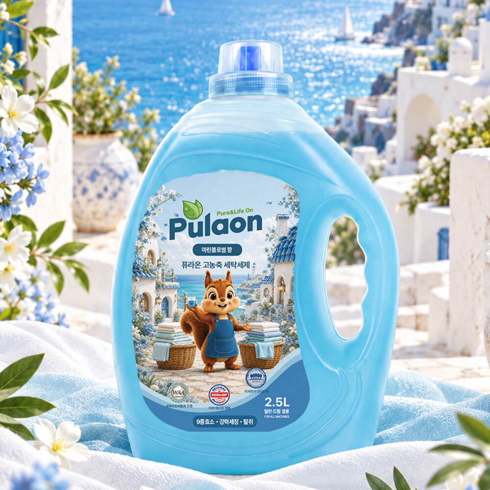 퓨라온 고농축 마린 블로썸 세탁세제 2.5L 4개