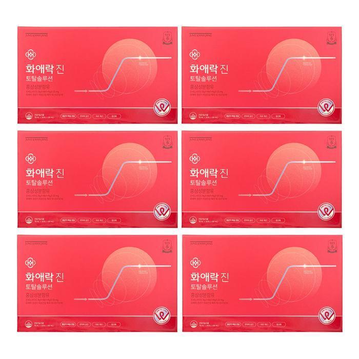 셀러허브 식품 정관장 화애락진 토탈솔루션 70ml x 30포 터닝미 리뉴얼 6개 Ss