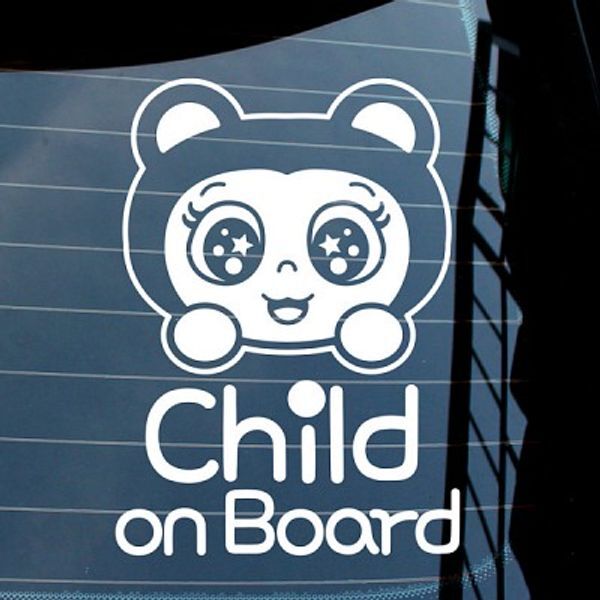 교보문고 뭉키데코 자동차스티커 아기곰인형 child on board