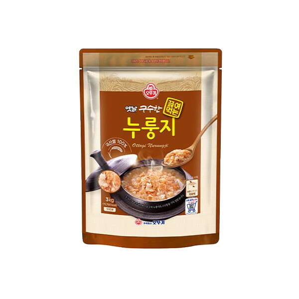 오뚜기 오뚜기 옛날 구수한 끓여먹는 누룽지 3kg x 3개