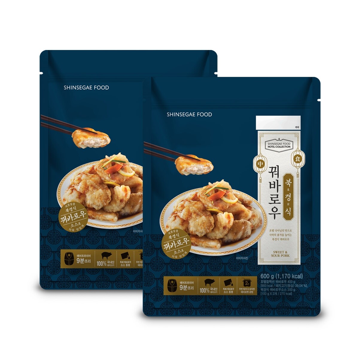 신세계푸드 호텔컬렉션 북경식 꿔바로우 600g (원육 400g + 소스 100g2) x 2팩