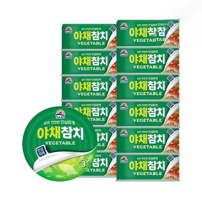 셀러허브 식품 사조참치 야채참치 100g X 12개