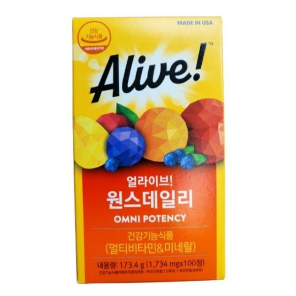 하프클럽(식품) [하프클럽/기타]얼라이브 원스데일리 멀티비타민 1724mg x 100정