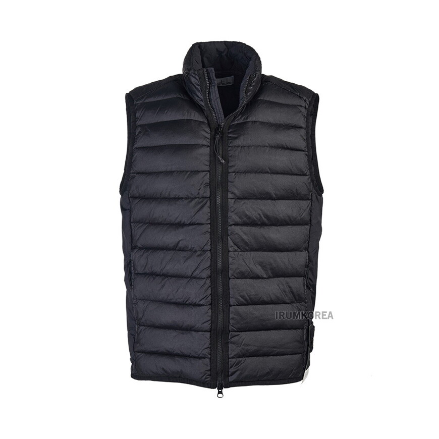 STONE ISLAND FW24 남성 와펜 패치 패딩 조끼 8115G0724 A0029