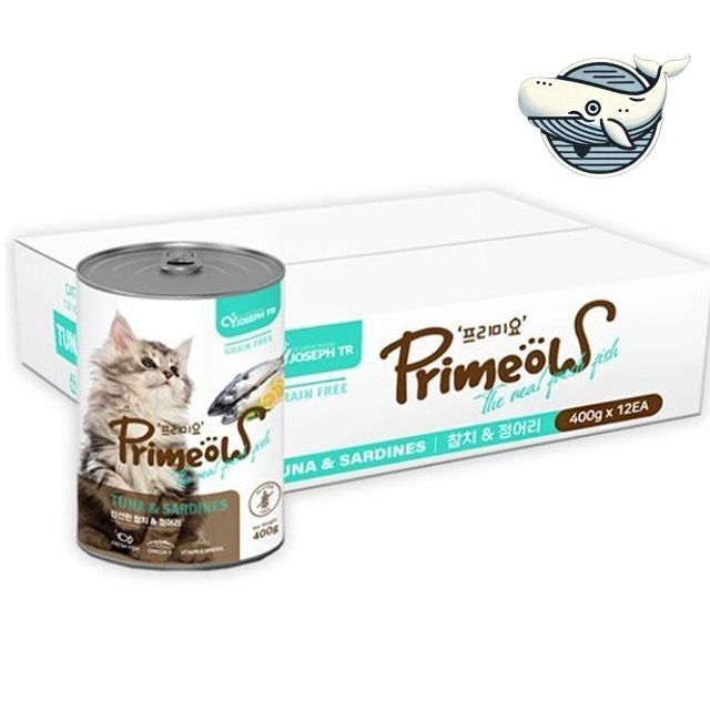 에이치플러스몰 고양이 간식 참치 정어리 통조림 400g