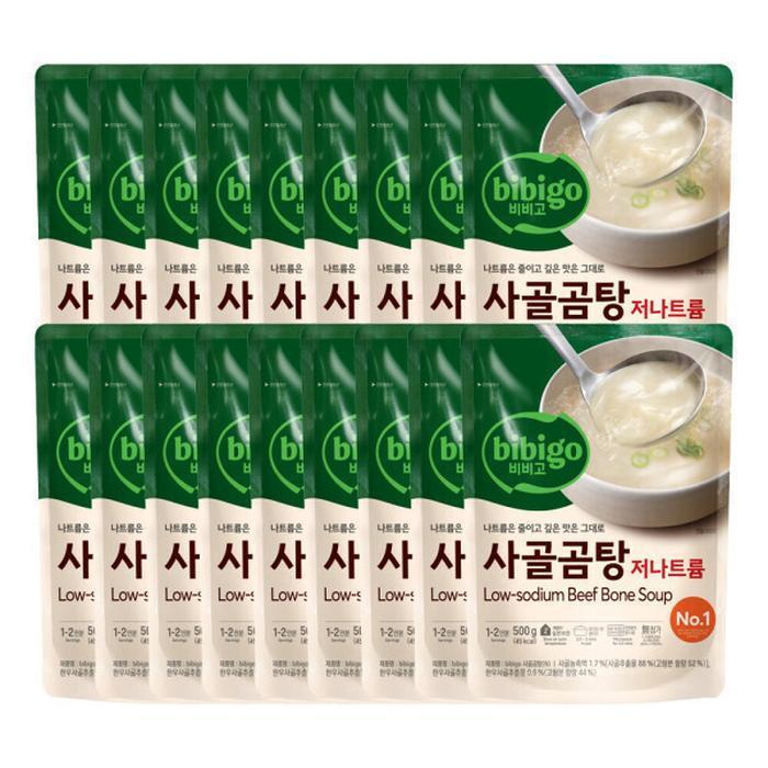 셀러허브 식품 비비고 저나트륨 사골곰탕 500G 18개