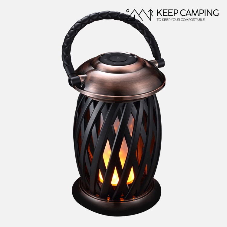 킵 [KEEP]KEEP 캠핑 불멍 무선 블루투스 스피커 무드등 랜턴
