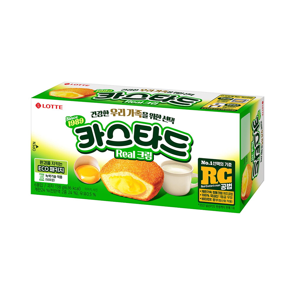 롯데웰푸드 카스타드 138g X12개+엽서세트