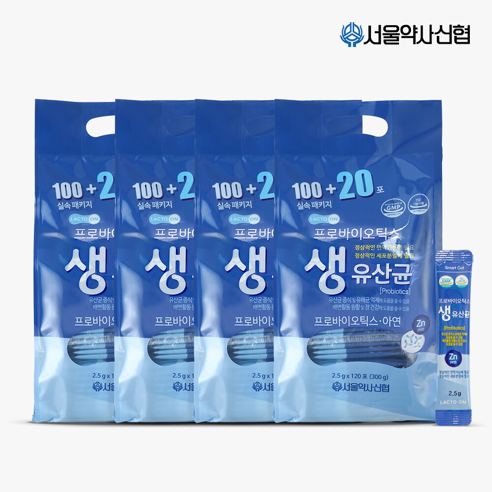 서울약사신협 (16개월분) 락토온 프로바이오틱스 생유산균 2.5g 120포 4세트