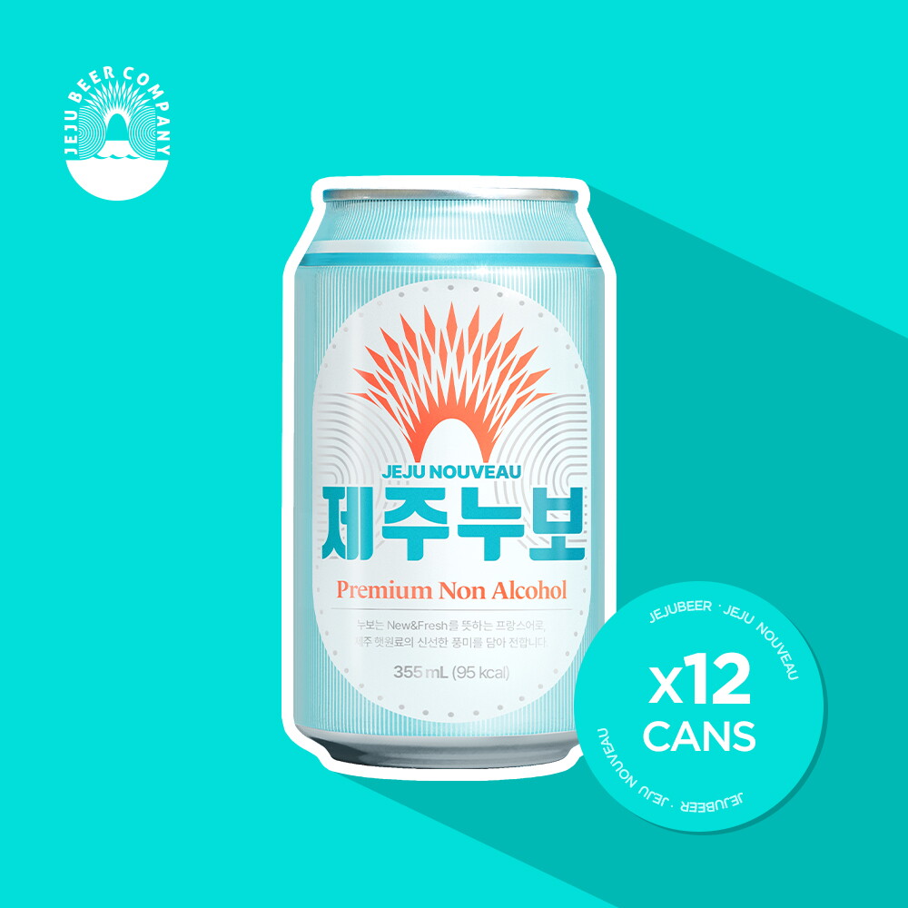 제주맥주 [L](12캔) 프리미엄 논알콜 제주누보 355mL