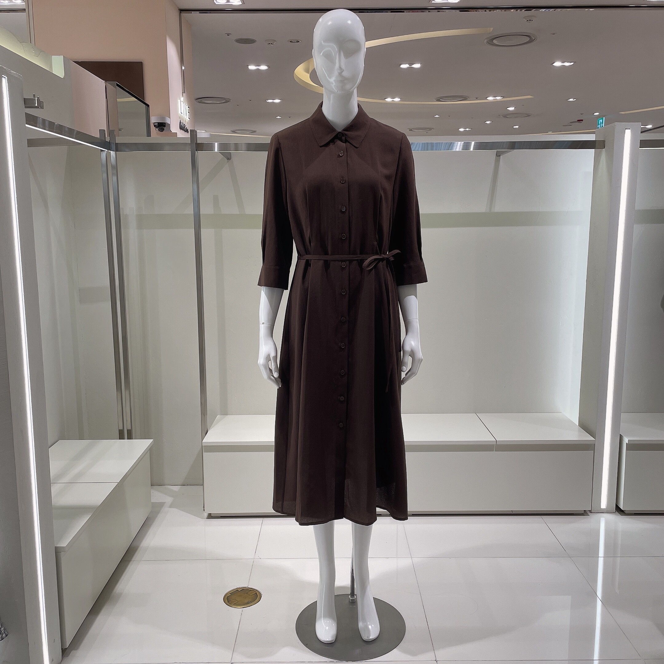 VISIT IN NEWYORK [AK수원점] [비지트인뉴욕] 제천벨트 셔츠 원피스 VB7OP70