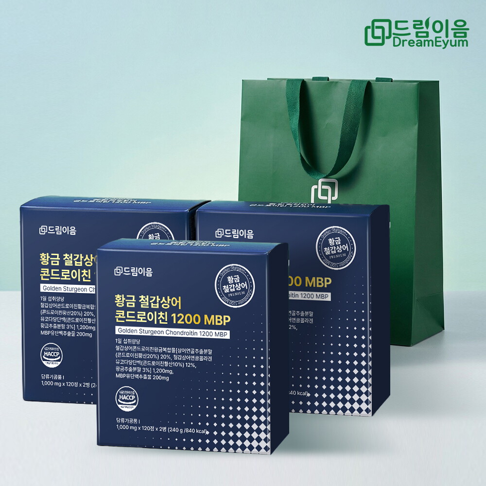 드림이음 드림이음 황금 철갑상어 콘드로이친 1200 MBP 6형 철갑상어연골 선물세트 3세트 12개월분