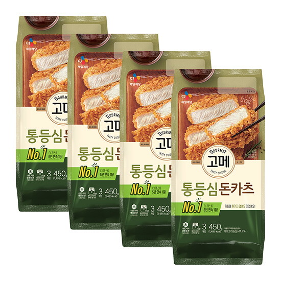 (CJ제일제당)고메 바삭튀겨낸 통등심돈카츠 450Gx4개