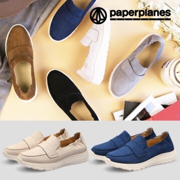 무다 [무료배송] 국내산 키높이(5cm)  여성 스웨이드 컴포트 페니로퍼