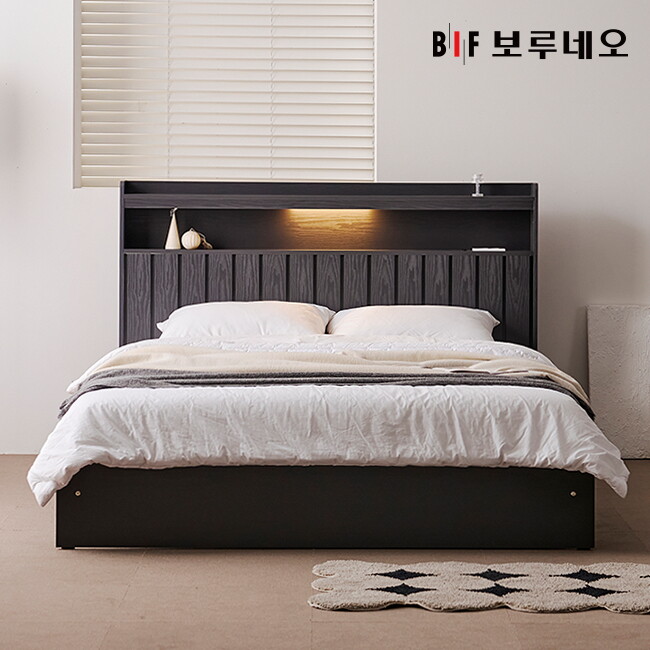 보루네오하우스 앳홈 산다라 LED 일반침대 SS-매트리스 미포함