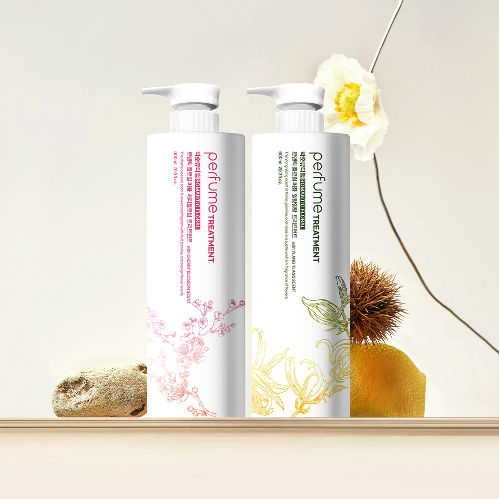 박준뷰티랩 로맨틱 플로럴 퍼퓸 트리트먼트 600ml (일랑일랑, 체리블라썸)