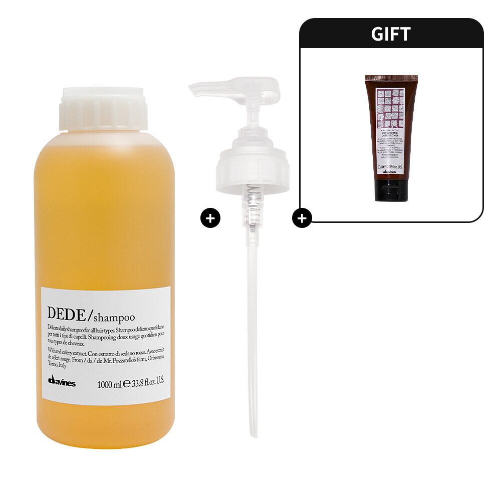 다비네스 데데 샴푸 1000ml + 리플럼핑 컨디셔너 60ml 증정