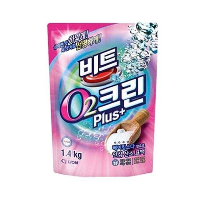 에이치플러스몰 비트 O2 크린 플러스 세탁 표백제 1.4KG 파우치 2개