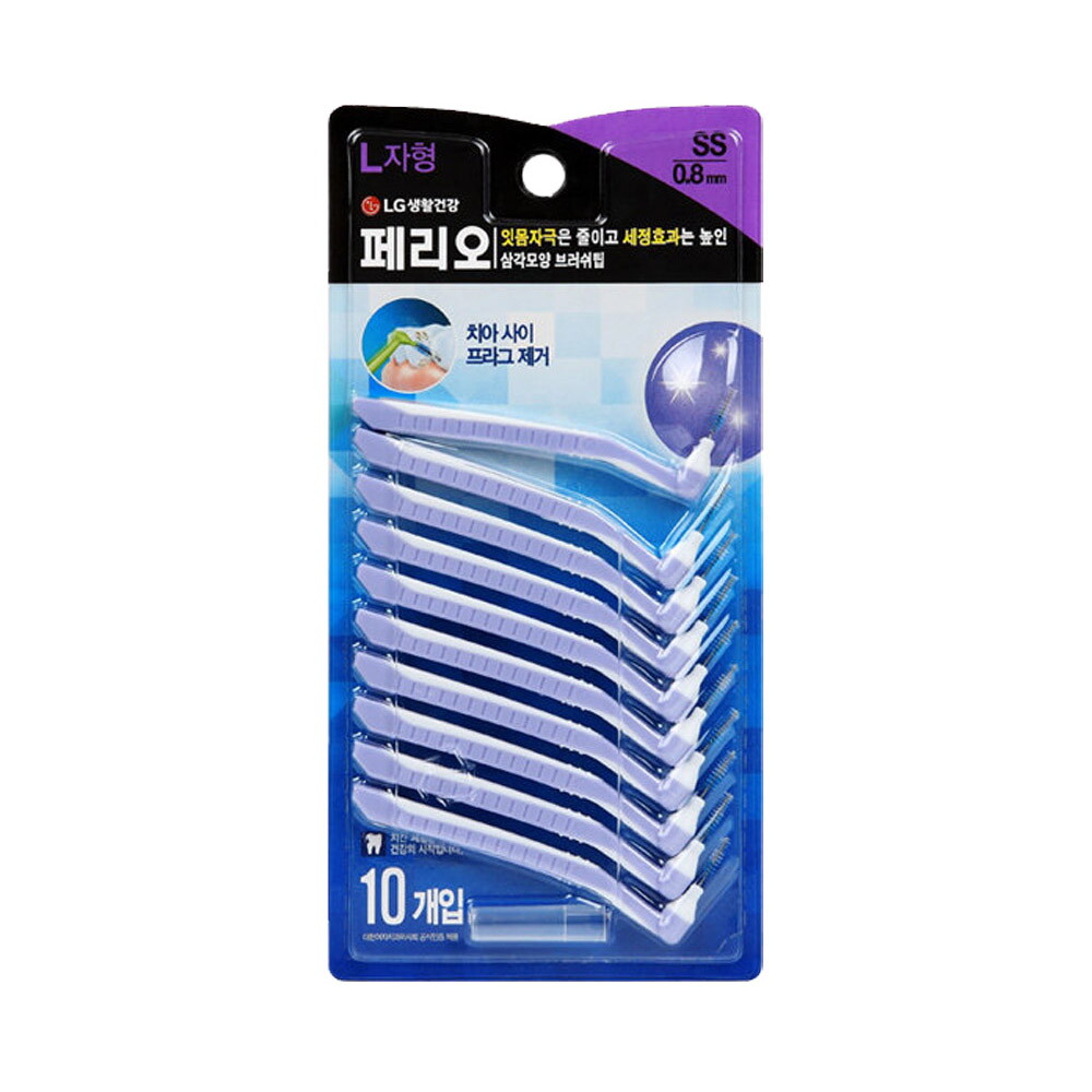 엘지생활건강 (페리오) 치간칫솔 L자형 SS 10입