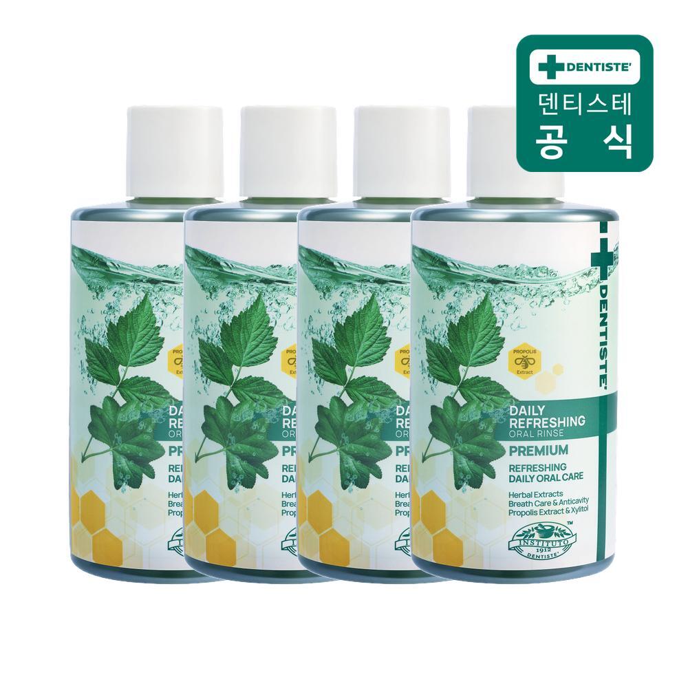덴티스테 덴티스테 데일리 리프레싱 오랄린스 500ml x 4개