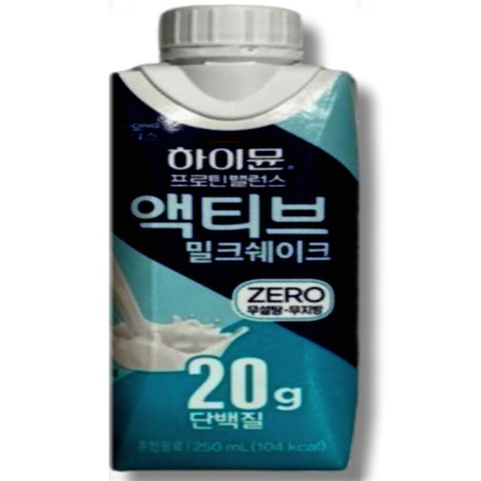 셀러허브 식품 하이뮨프로틴밸런스액티브밀크쉐이크제로250ml18개1박