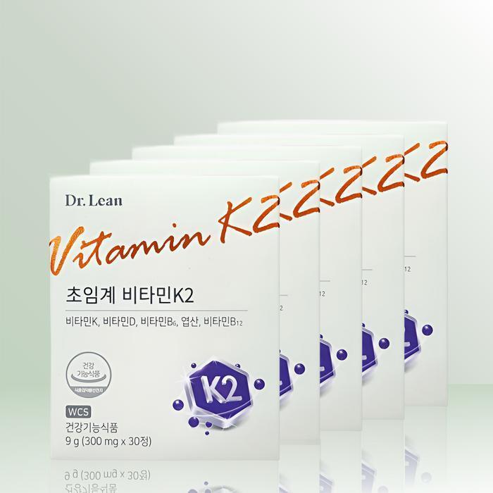 셀러허브 식품 닥터린 초임계 비타민K2 300mg x 30정 x 5개 / iuy