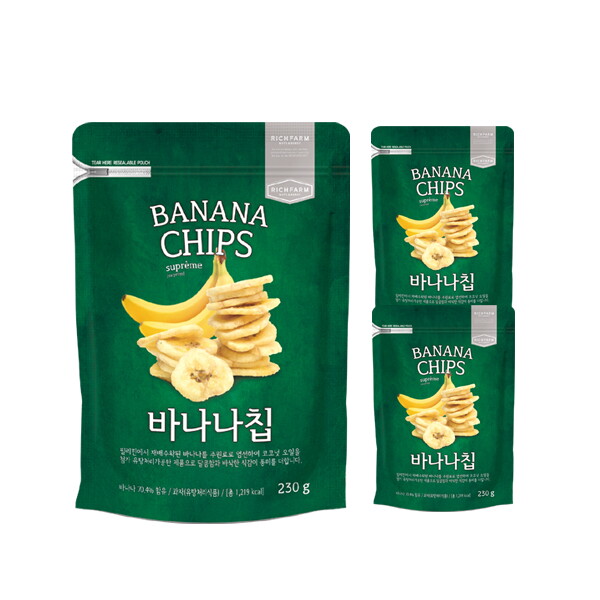 리치팜너트 바나나칩230g 3팩