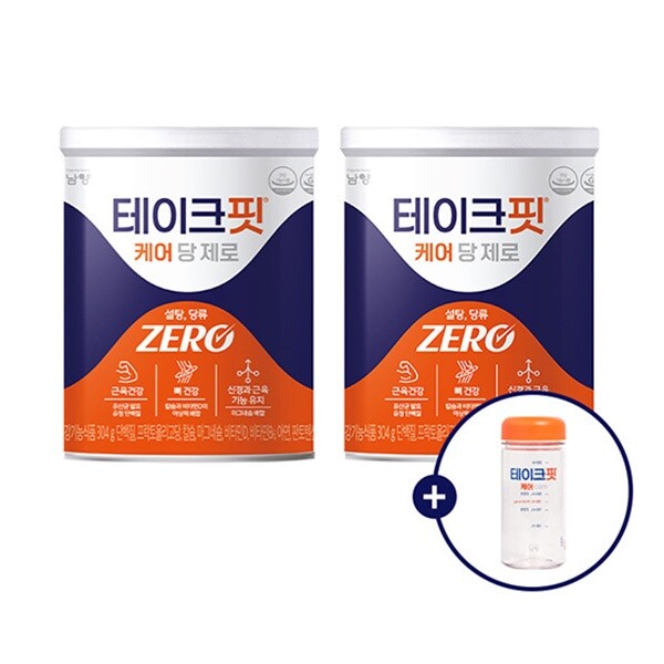 남양 테이크핏 케어 당제로 발효유청단백질 304g 2캔+보틀+스푼(16일분)