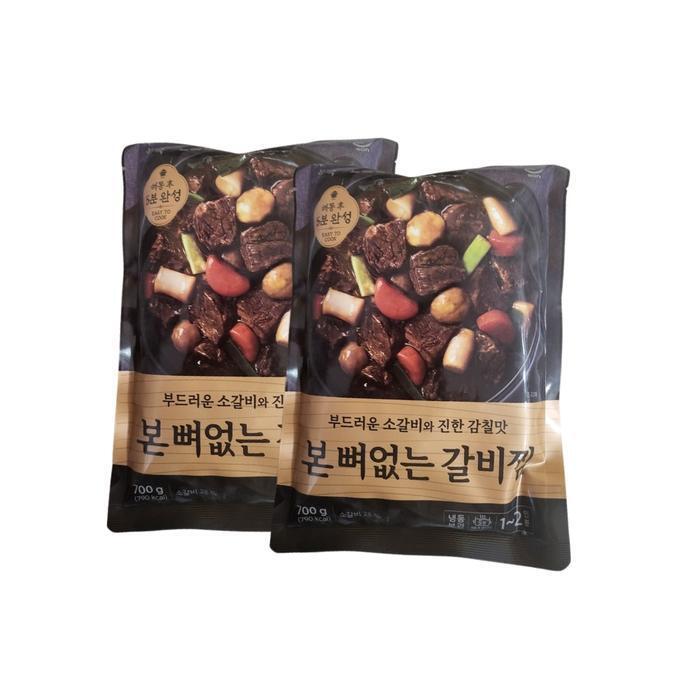 셀러허브 식품 본죽 뼈없는 소갈비찜 700g (1~2인분) x2팩 간편조리 간편식