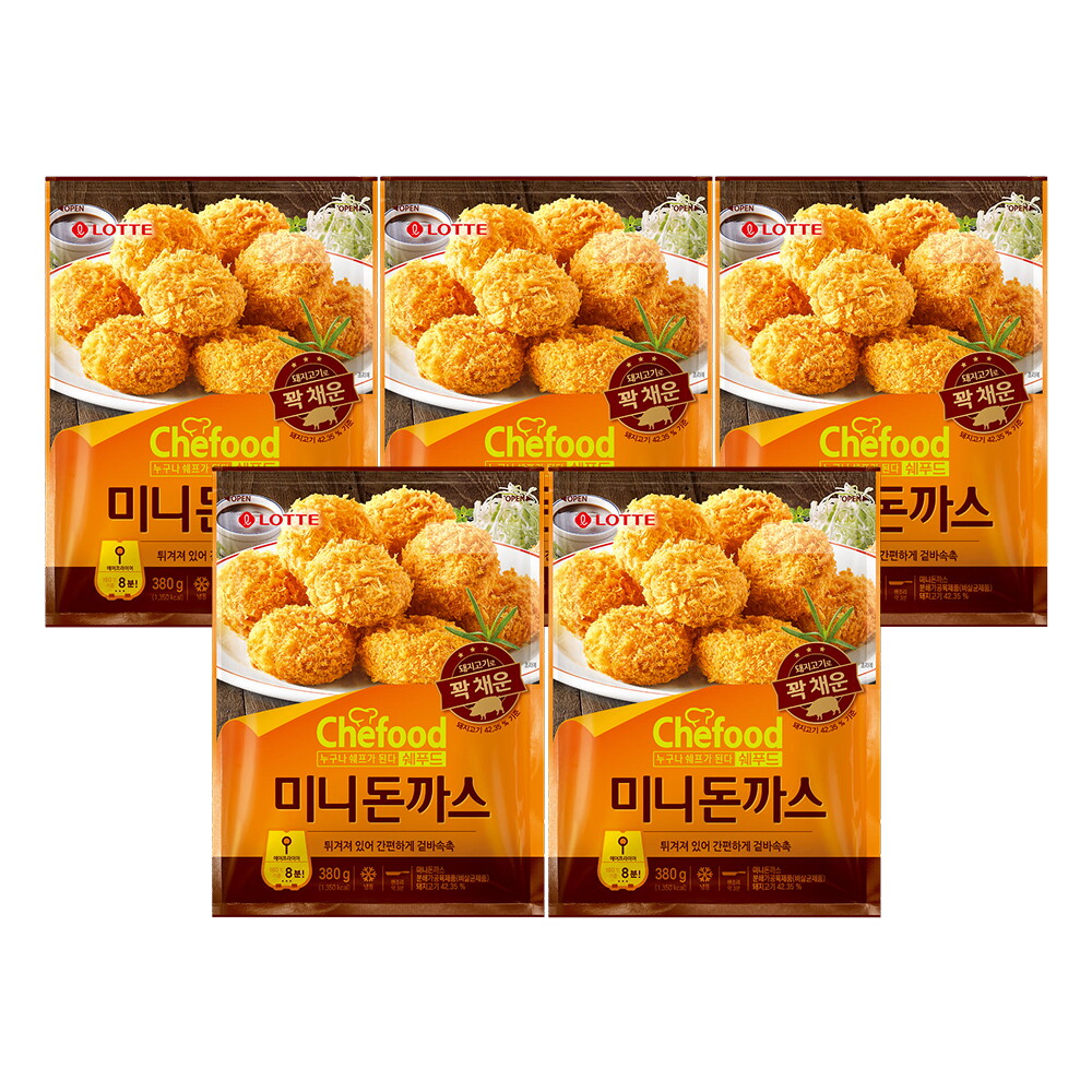 롯데푸드 쉐푸드 미니돈까스 380gx5개