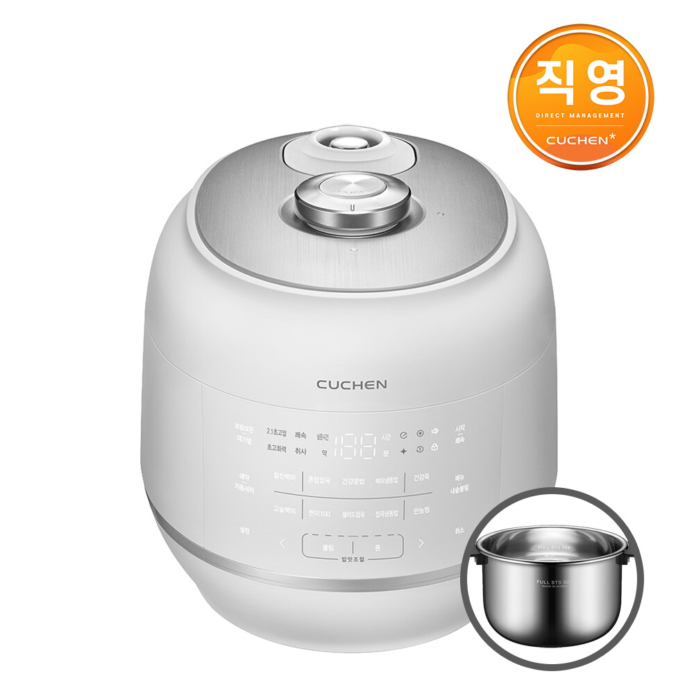 쿠첸 쿠첸 121+ 6인용 올스텐 IH전기압력밥솥 화이트 CRT-RPS0691W