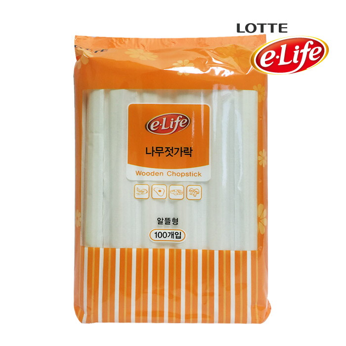 롯데이라이프 롯데 e-life 나무젓가락(알뜰형) 18cm x 100p