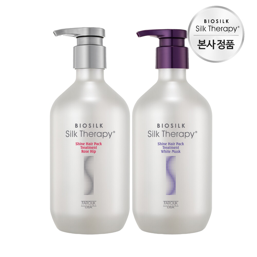 실크테라피 실크테라피 샤인트리트먼트 500ml X 2개 (로즈힙+화이트 머스크)