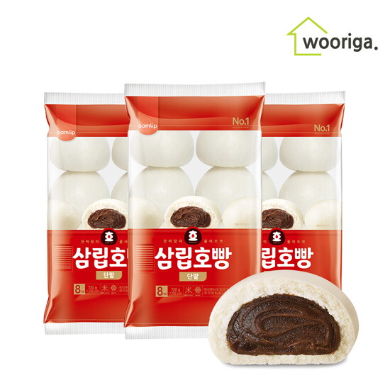 우리가스토리 대용량 냉동 삼립호빵 단팥 호빵 90g×24개입