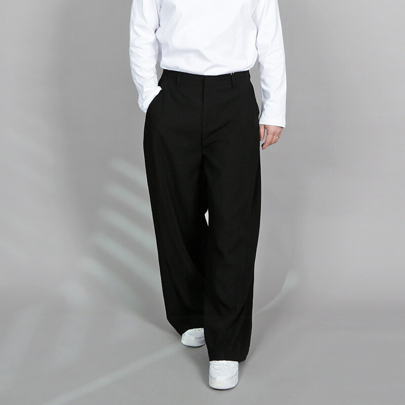 기타 (패플) [우기브로]WLZ 남자 사이드 폴드 플로우 뒷밴딩 와이드 슬랙스