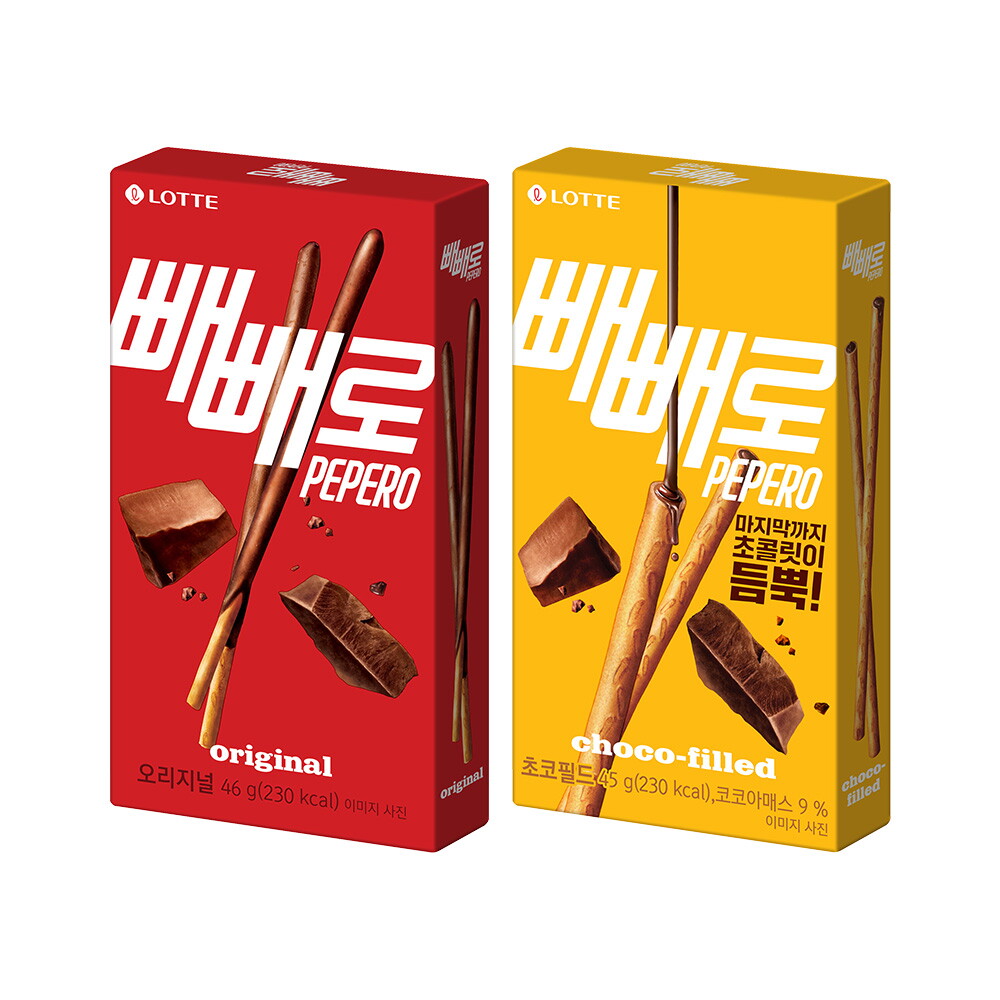 롯데웰푸드 초코 빼빼로 46gX20개+초코필드 빼빼로 45gX20개