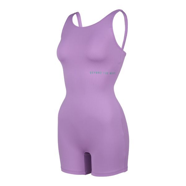 레노마 수영복 [하프클럽/레노마스윔]여성 심플 U백 2.5부 반신수영복 퍼플 RN-LF2F551-PP