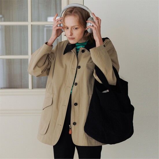 [블랭크공삼][블랭크03] overfit cotton work jacket (beige)