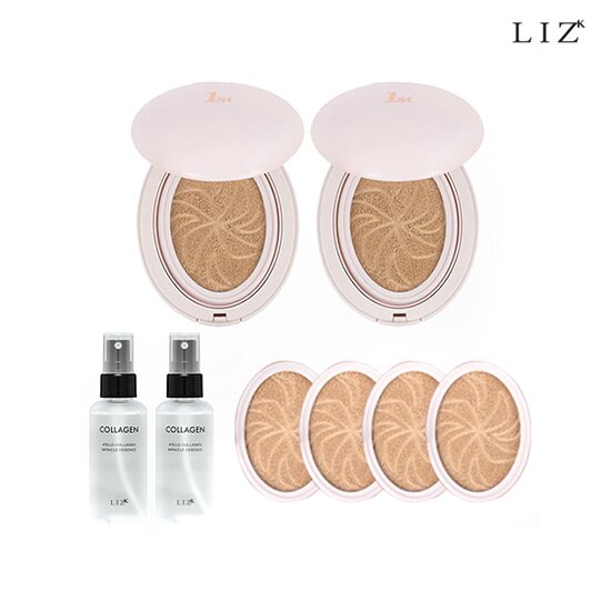[화제의 계란쿠션]리즈케이 베이스 쿠션(본품 2개 + 리필 4개 +콜라겐 에센스 2개)