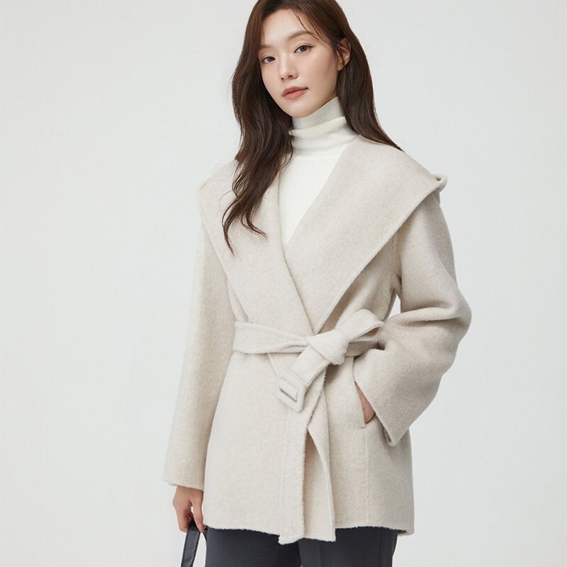 플라스틱아일랜드 알파카블렌디드 핸드메이드 후드 자켓 PR4HJ062