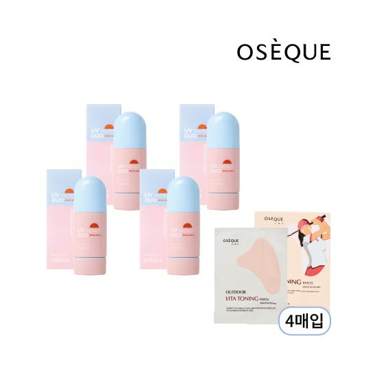 [오제끄]★단하나의듀얼분사선크림★[오제끄선크림오싹패키지] 오제끄 UV 프로텍트 듀오 선크림 50ml * 4 + 썬패치 * 4회분