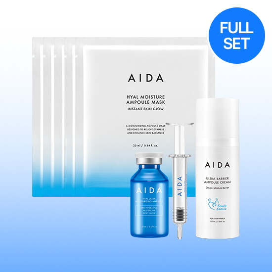 [아이다][아이다] 수분 러버 SET(수분앰플 20mL + 크림 100mL + 수분시트팩 5장)