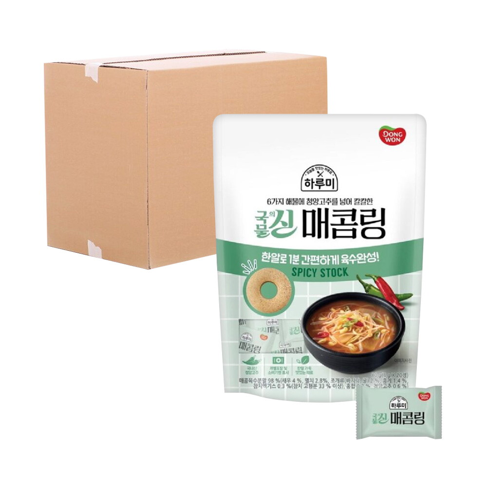 기타브랜드 [박스] 동원 하루미 국물의신 매콤링 80g 24입