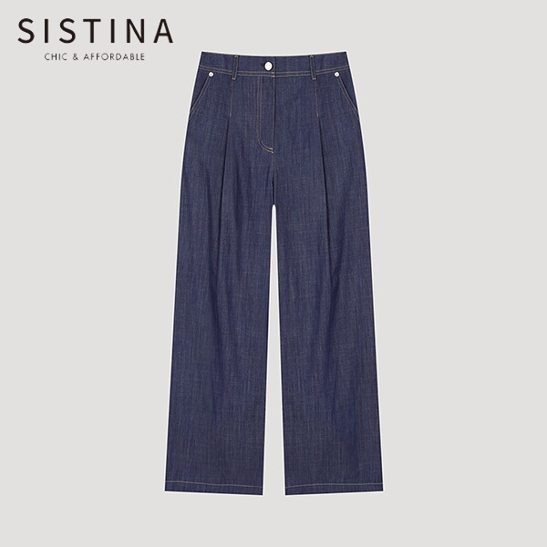 시스티나 [시스티나] 원턱 스티치 와이드 팬츠_AWWSLO21170_DL