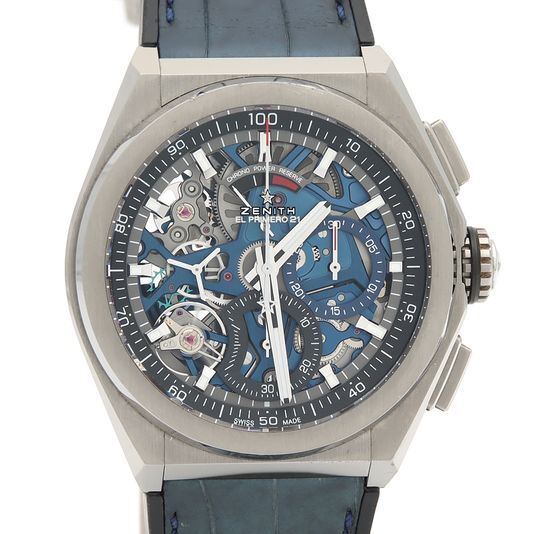 제니스 제니스 [구구스]중고명품 제니스 데피 엘프리메로21 티타늄 크로노 시계 (NO 2758784)