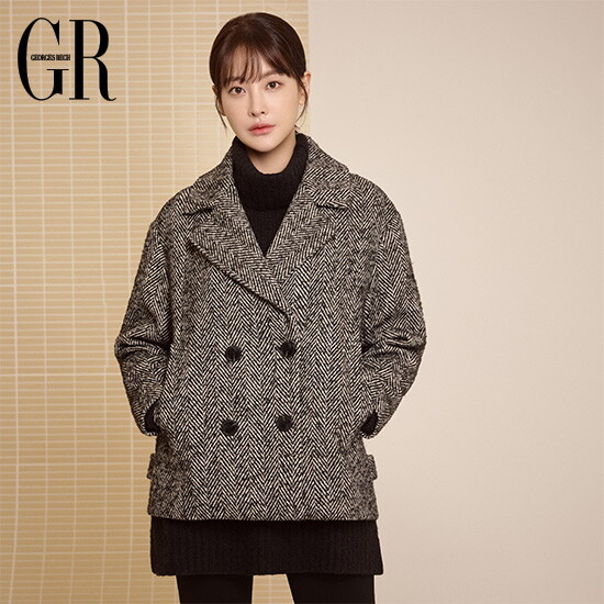 [조르쥬 레쉬]22FW 울 블렌드 헤링본 코트 1종