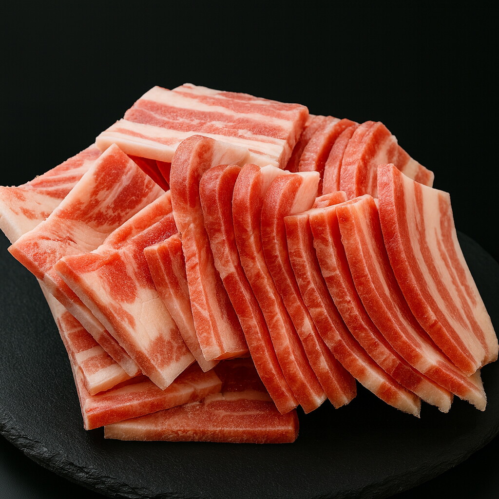 기타 [더미트] 수입산 듀록 냉동 슬라이스 컷팅 삼겹살 1kg 2팩