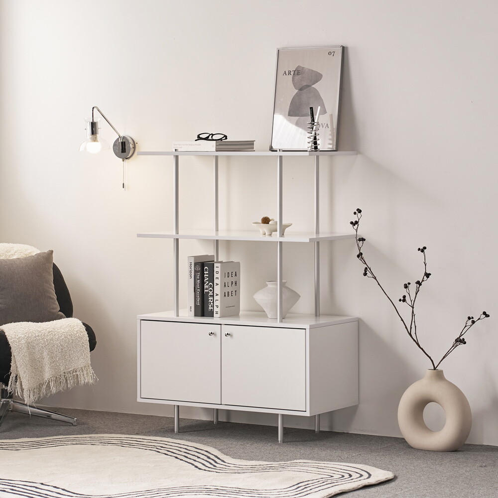 히트가구 [히트가구] F41700 모듈 4단 수납 선반장 800 (착불배송 상세확인)