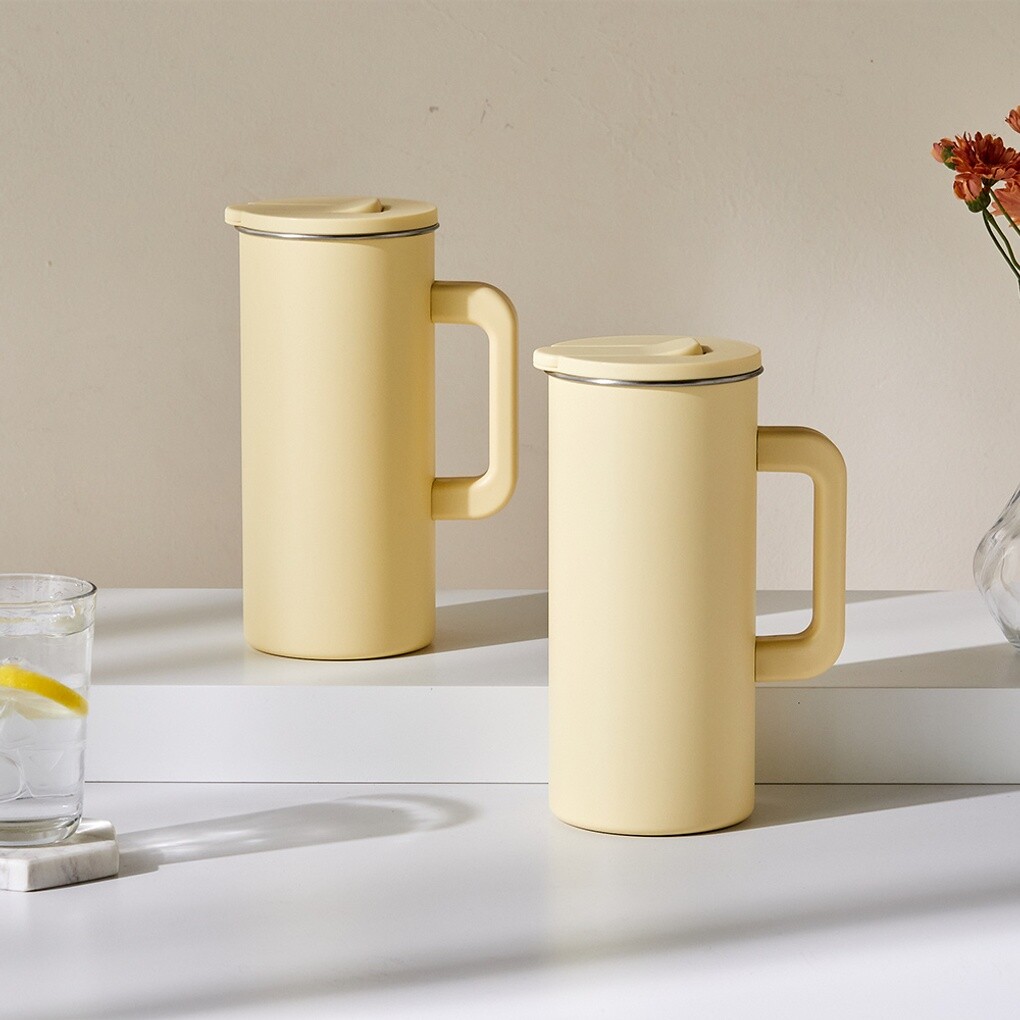 모던하우스(아울렛) 세척이 쉬운 스텐304 냉장고물병 1.5L 2P세트(옐로우) KC0223003-BYO